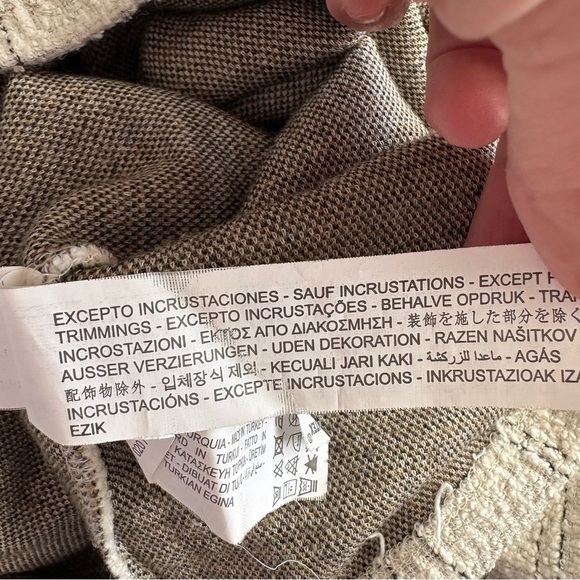 Zara Pearl Embellished Tweed Long Sleeve Top – Women’s Size S - Picture 7 of 8